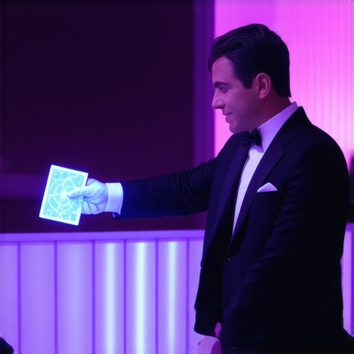 Sophisticated corporate magic performance Magician performing illusions at a high-end corporate event