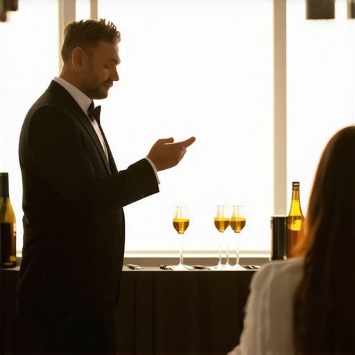 Magician performing branded illusion at corporate event with attentive audience