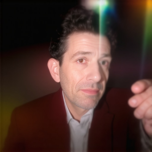 Magician performing sleight of hand with confident audience interaction under stage lights