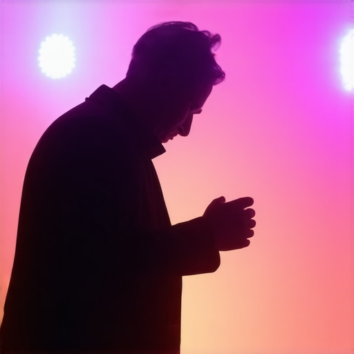 A seasoned magician performing with empathy and storytelling at a corporate event, engaging the crowd