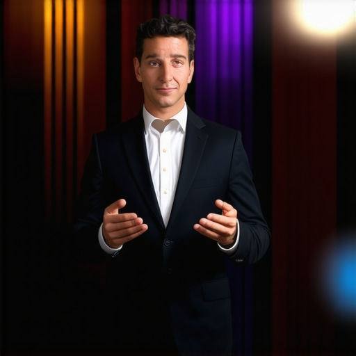 Magician reading microexpressions to gauge audience reactions during a show.