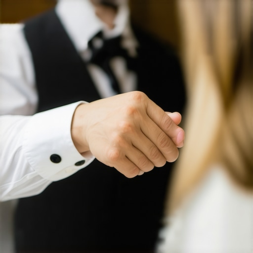 Magician engaging with corporate audience, trust-building performance, vibrant event setting