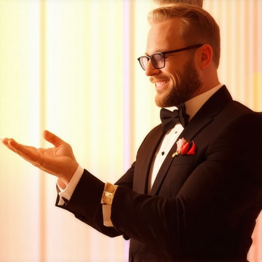 Professional magician engaging audience with interactive illusion at corporate event.