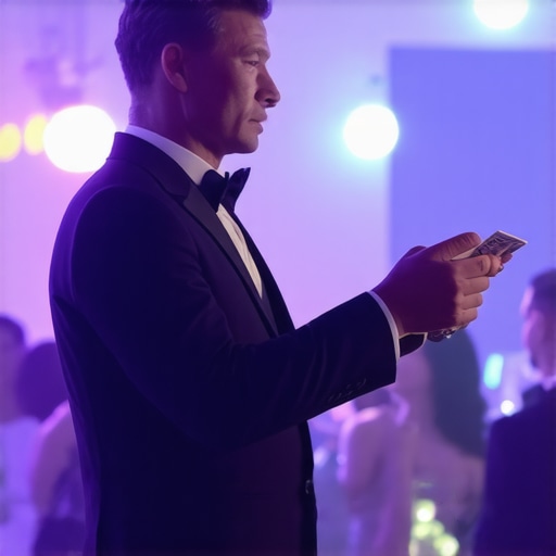 Magician captivating a corporate audience with engaging magic tricks