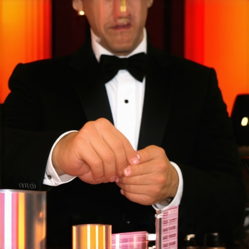 Magician performing magic tricks close-up with an attentive audience at a corporate event.