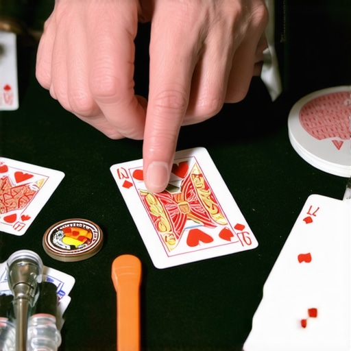 Magician's hands cleaning cards and checking equipment for performance readiness